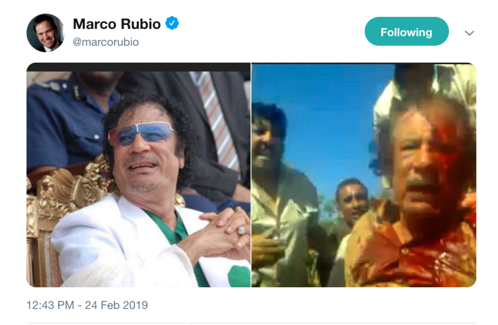Rubio Trolls Maduro With Photos Of Dead And Deposed Dictators
