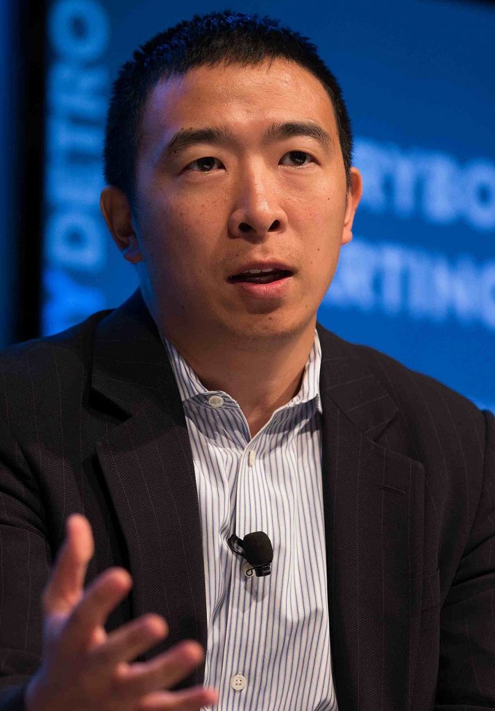 The Democratic presidential candidate Andrew Yang wants to buy Americans’ constitutional rights for $1,000 a month and legal drugs
