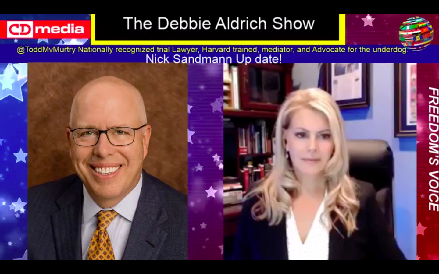 Debbie Aldrich With Todd McMurtry Trial lawyer, Advocate Discussing The Nick Sandmann Case And Kentucky Election