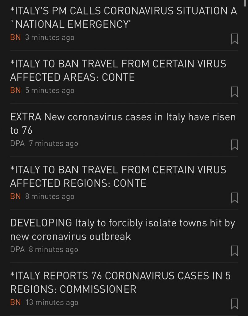 Northern Italy Locked Down Over Coronavirus...Salvini Rips Leftist Government For Not Checking Migrants