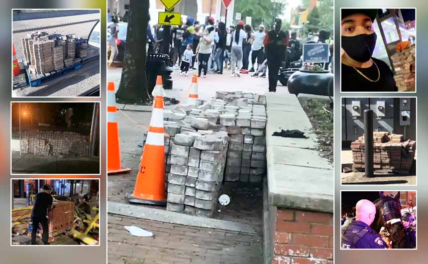 Bricks Materialize At Protest Sites