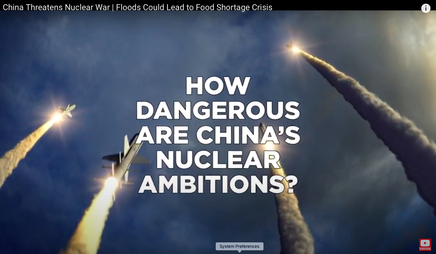 China Threatens Nuclear War