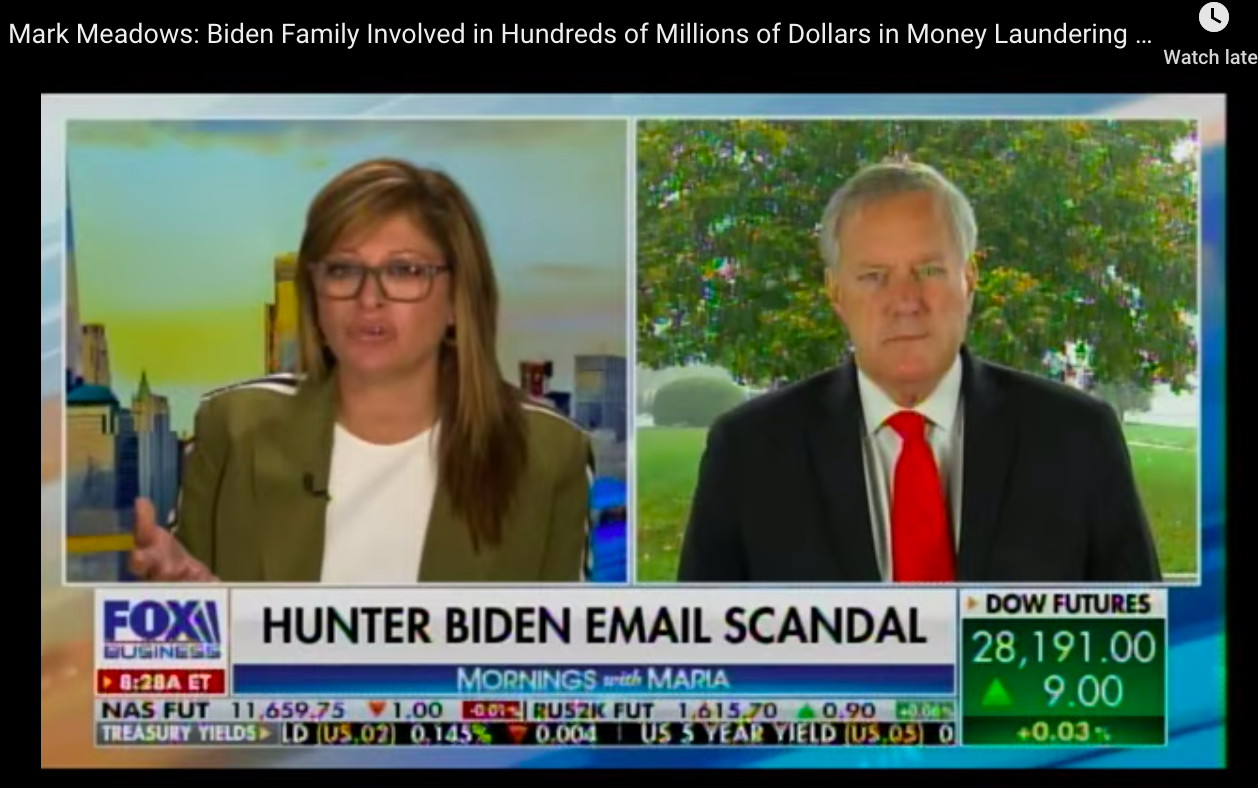 Mark Meadows Confirms CDMedia Year-Long Reporting...Bidens Involved In Laundering Hundreds Of Millions