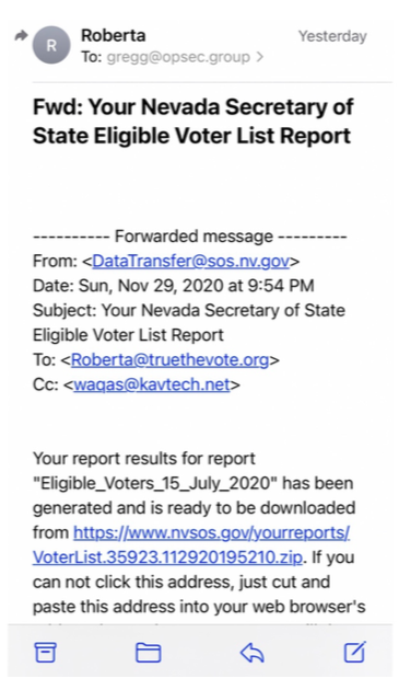 BREAKING: White House Has Extensive Evidence Of Foreign Interference In Election...Example 1: Nevada SoS Sent Voter Information To Pakistani Intelligence
