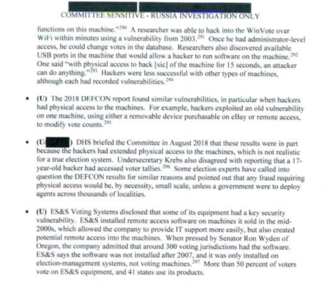 Election Foreign Interference #7: Senate Intelligence Committee Documents Intrusions And Warns Of Vulnerabilities In Recent Report