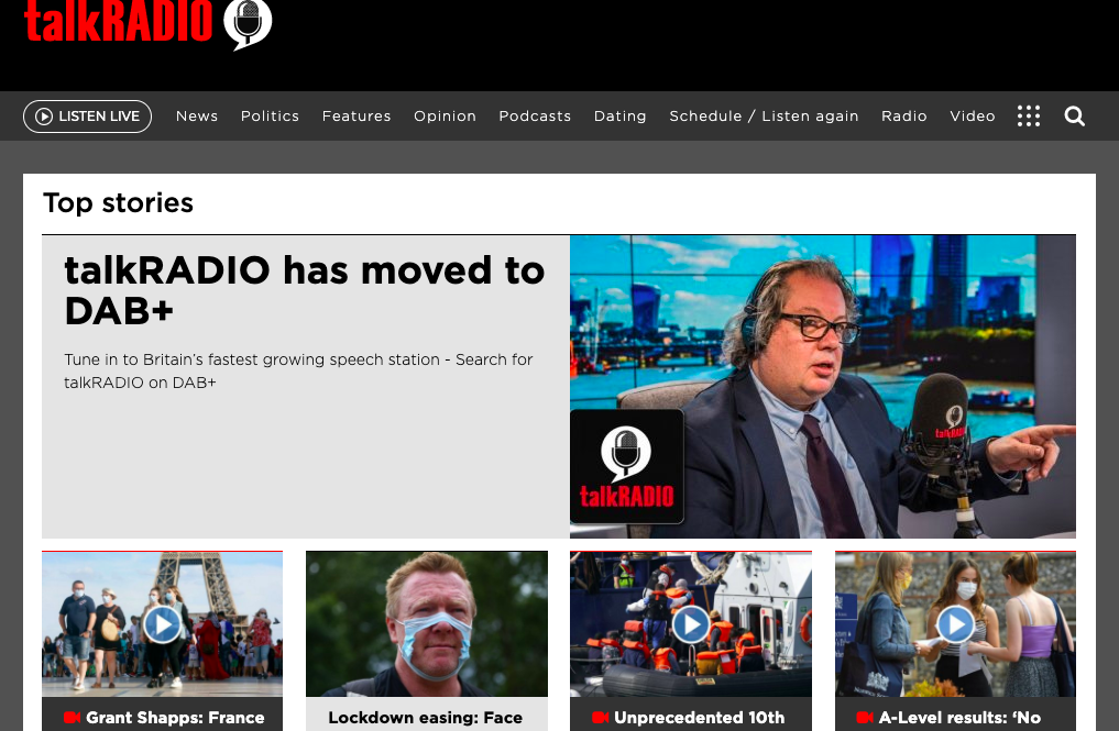 Youtube's Takedown Of TalkRadio Channel In the UK For Being Critical Of COVID Lockdowns