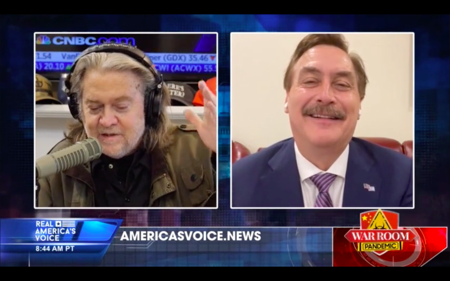 Mike Lindell Talks For An Hour On War Room - How The Left Is Trying To Destroy Him