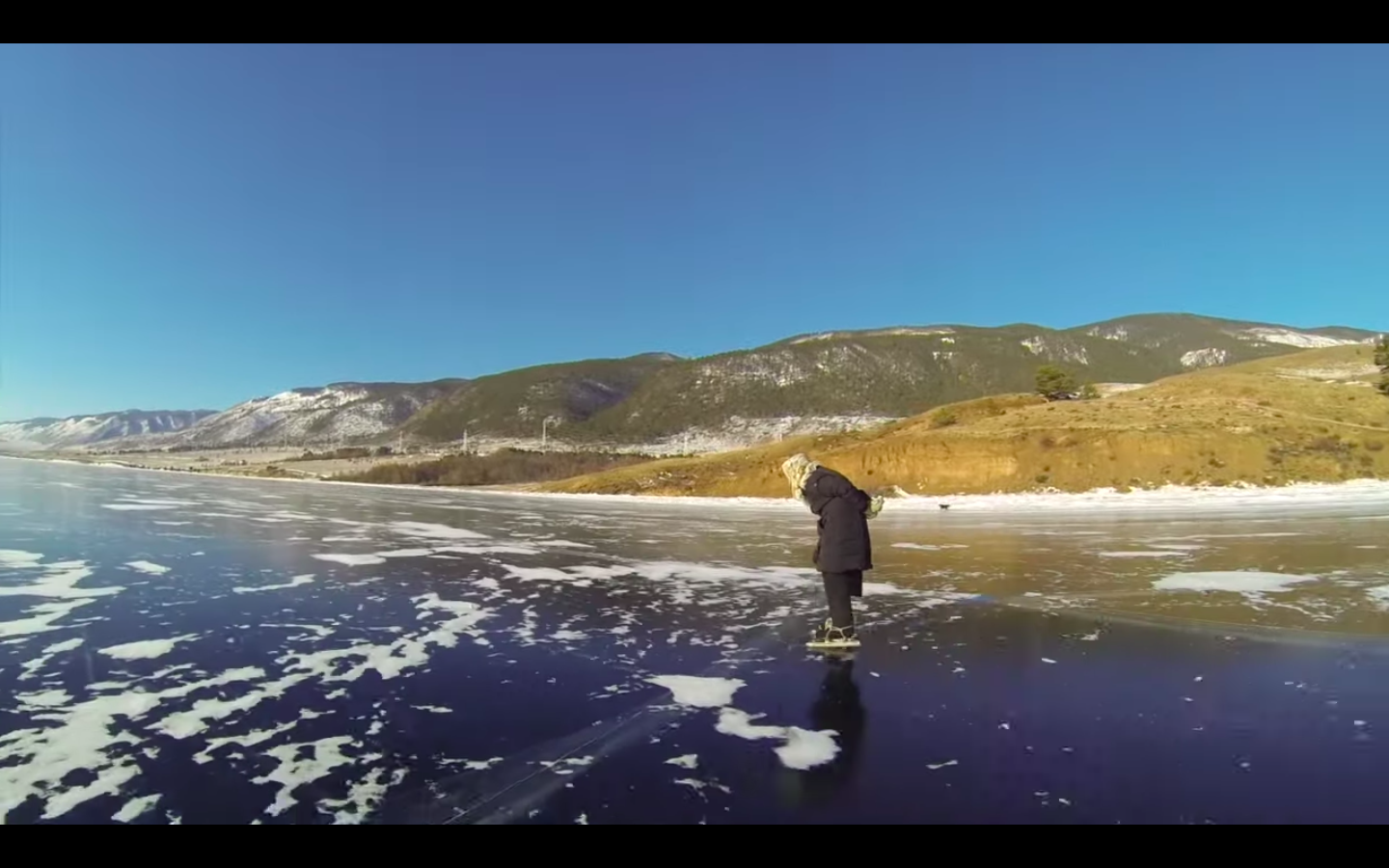 The 80 Year Old Ice Skating Babushka Of Lake Baikal In Siberia