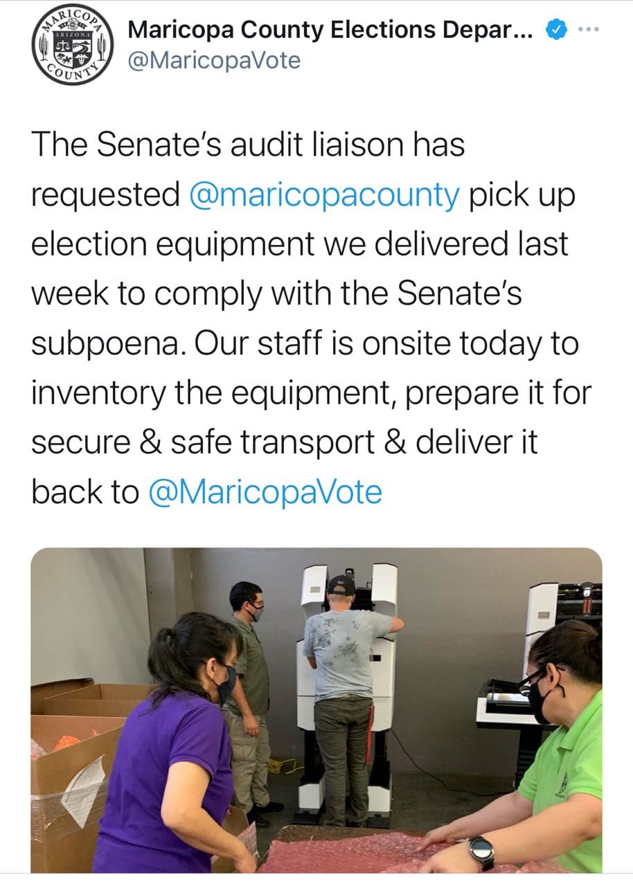 AZ Audit Team Finishes Work On Machines, Returns Devices To Maricopa County