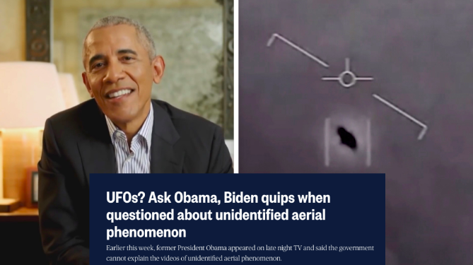 Are UFOs Obama's Next Manufactured Crisis? He Just Brought It Up - Must Be Fake Fear Porn For Some Agenda