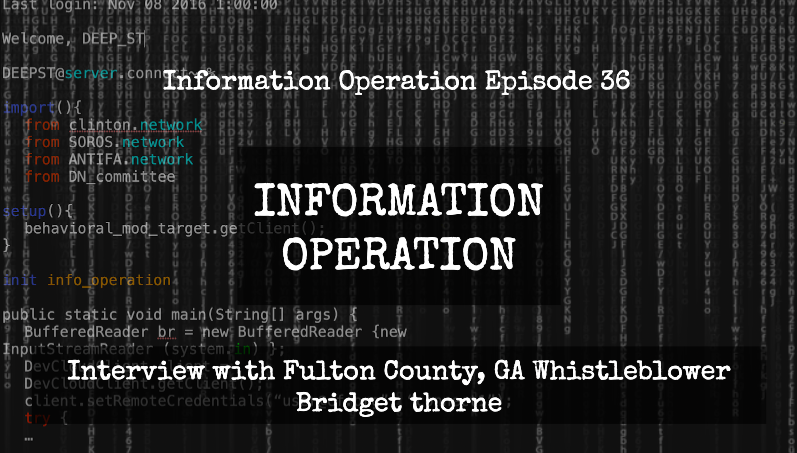 IO Episode 36 - Interview With Fulton County, GA Whistleblower Bridget Thorne
