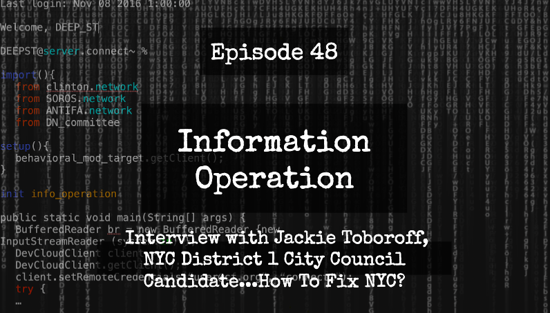 IO Episode 48 - Interview with Jackie Toboroff, City Council Candidate NYC-1