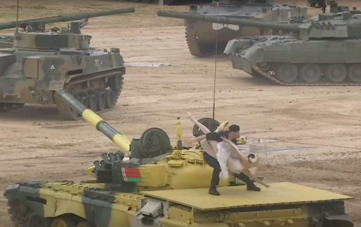 Only In Russia – Swan Lake Performed On Top Of Tanks At Military Competition