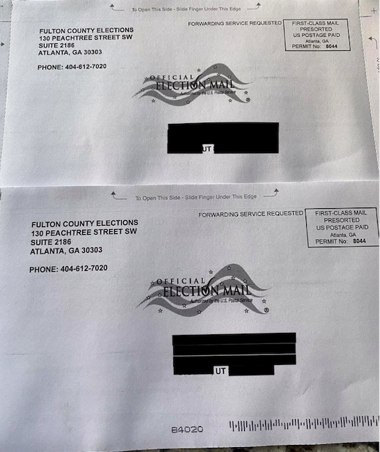 FORMER GA RESIDENTS IN UTAH RECEIVING ABSENTEE BALLOTS WITHOUT REQUESTING