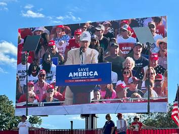 VoterGA's Garland Favorito Speaks At Save America Rally In Perry, GA