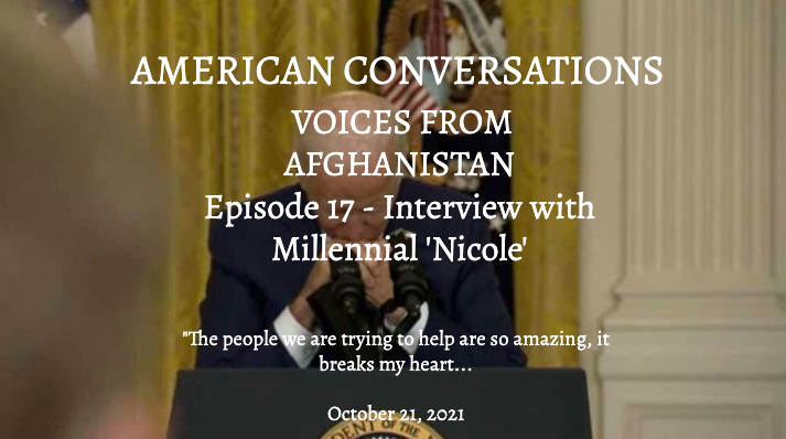 Episode 17 - Afghanistan DIY - Interview With Millennial 'Nicole'