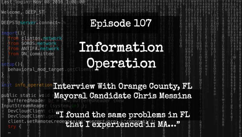 IO Episode 107 - Interview With Orange County, FL Mayoral Candidate Chris Messina