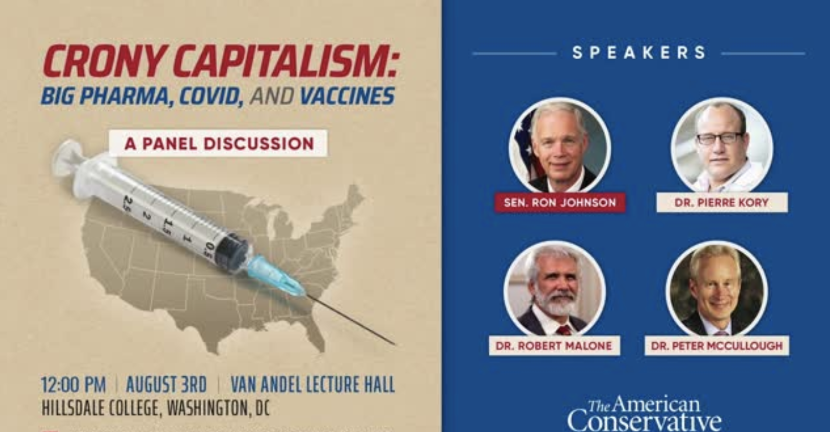 Crony Capitalism: Big Pharma & Vaccines (ft. Sen. Johnson, Dr. Kory, Dr. Malone, Dr. McCullough)