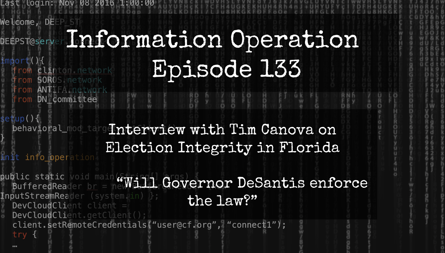 IO Episode133 - Tim Canova On Election Integrity In Florida