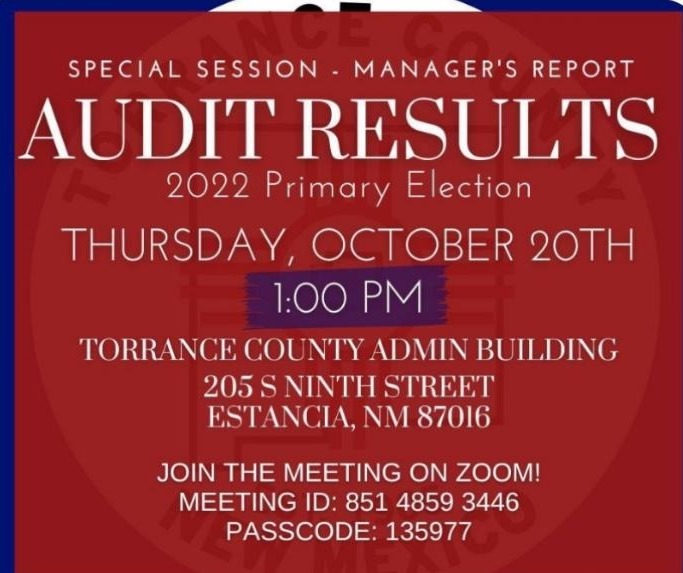 BREAKING AND CONFIRMED--TORRANCE COUNTY, NM AUDIT OF PRIMARY SHOW 25% DIFFERENCE BETWEEN MACHINE COUNT AND HAND COUNT