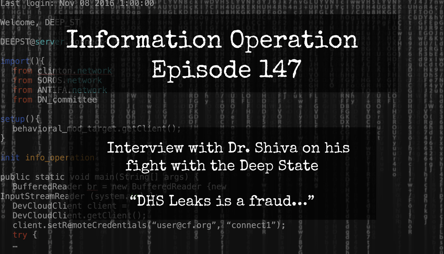 IO Episode 147 - Interview with Dr. Shiva on Fight with Deep State