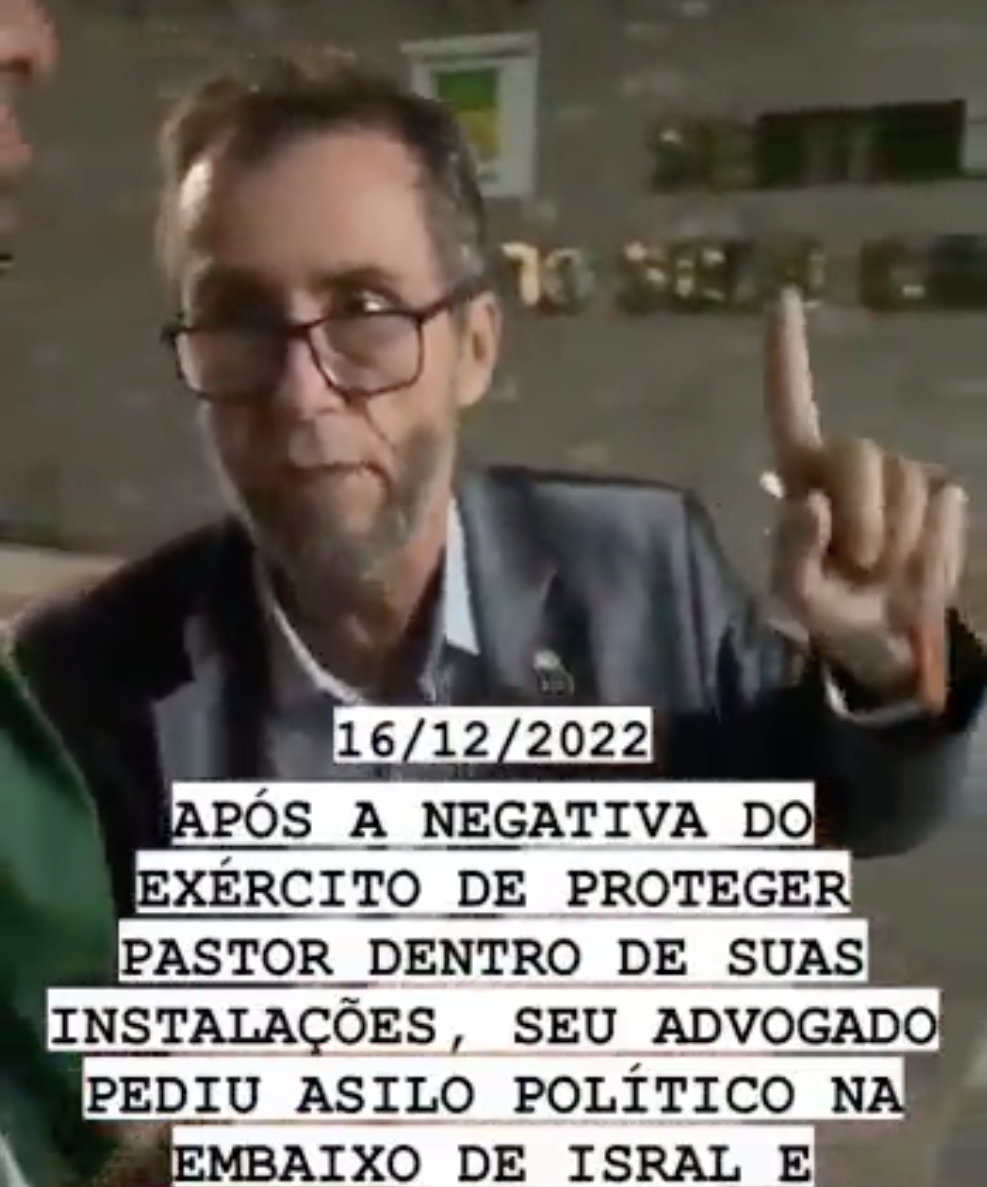 Brazilian Pastor Seeks Asylum In Israeli Embassy After Being Threatened By Corrupt Judiciary For Questioning Election