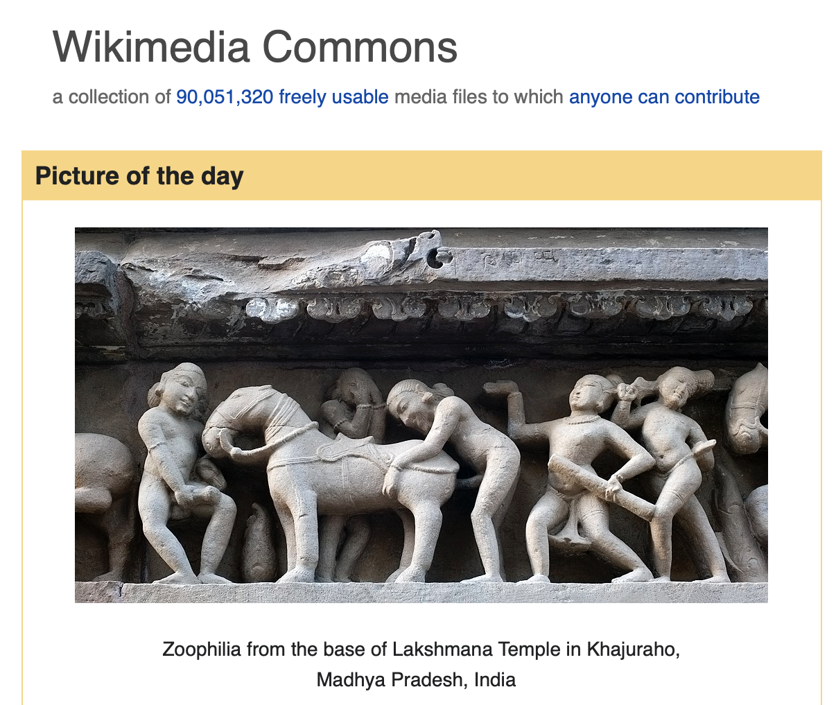 Wikipedia's Smut Pic Of The Day - We Thought The Choice Was Very Instructive Of Who's Behind The Site