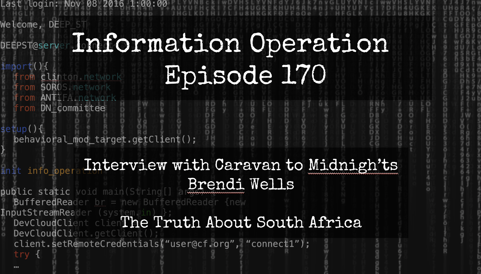 IO Episode 170 - Caravan To Midnight's Brendi Wells - The Truth About South Africa