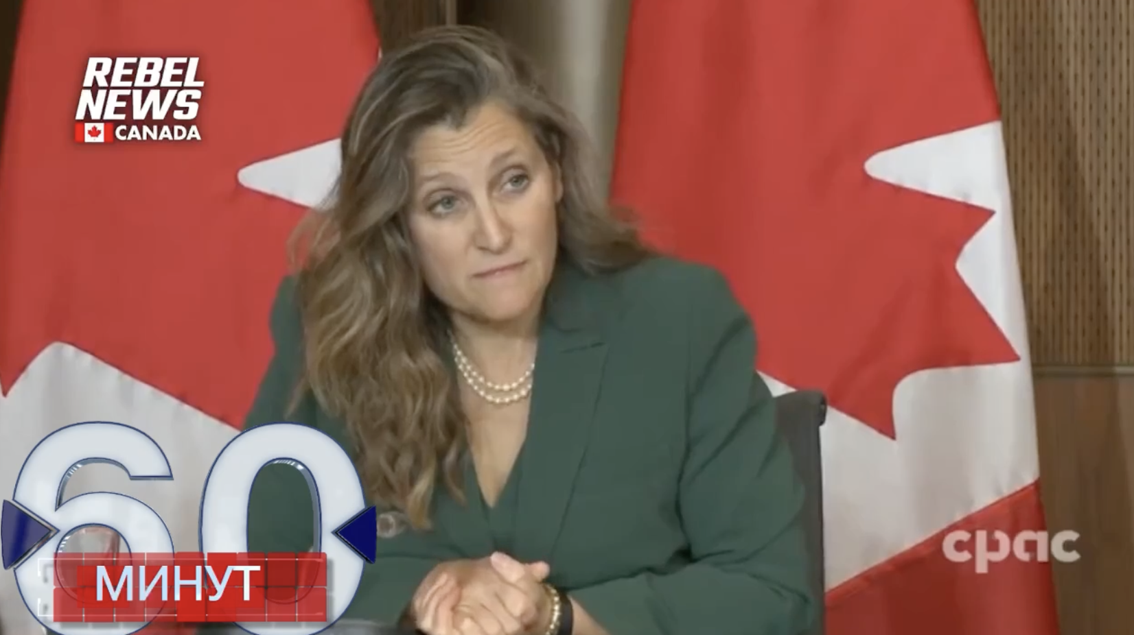 Chrystia Freeland's Grandfather Was A Legit Nazi - Her Fake Last Name Is A Nazi Slogan - Watch Her Wring Her Hands