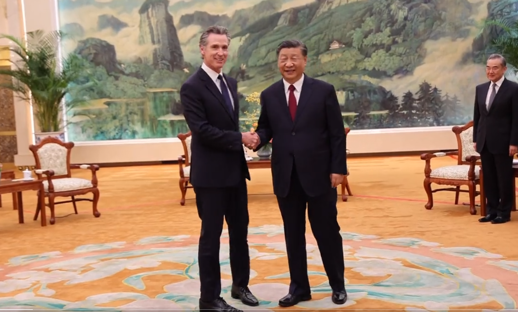 Two Weeks Before Debate With DeSantis, Newsom Visits China And Meets With Xi
