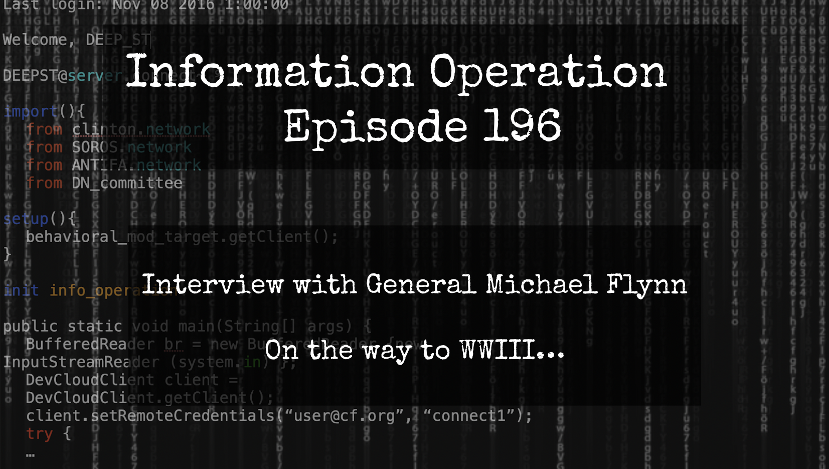 LIVE 7pm EST: Information Operation With General Michael Flynn