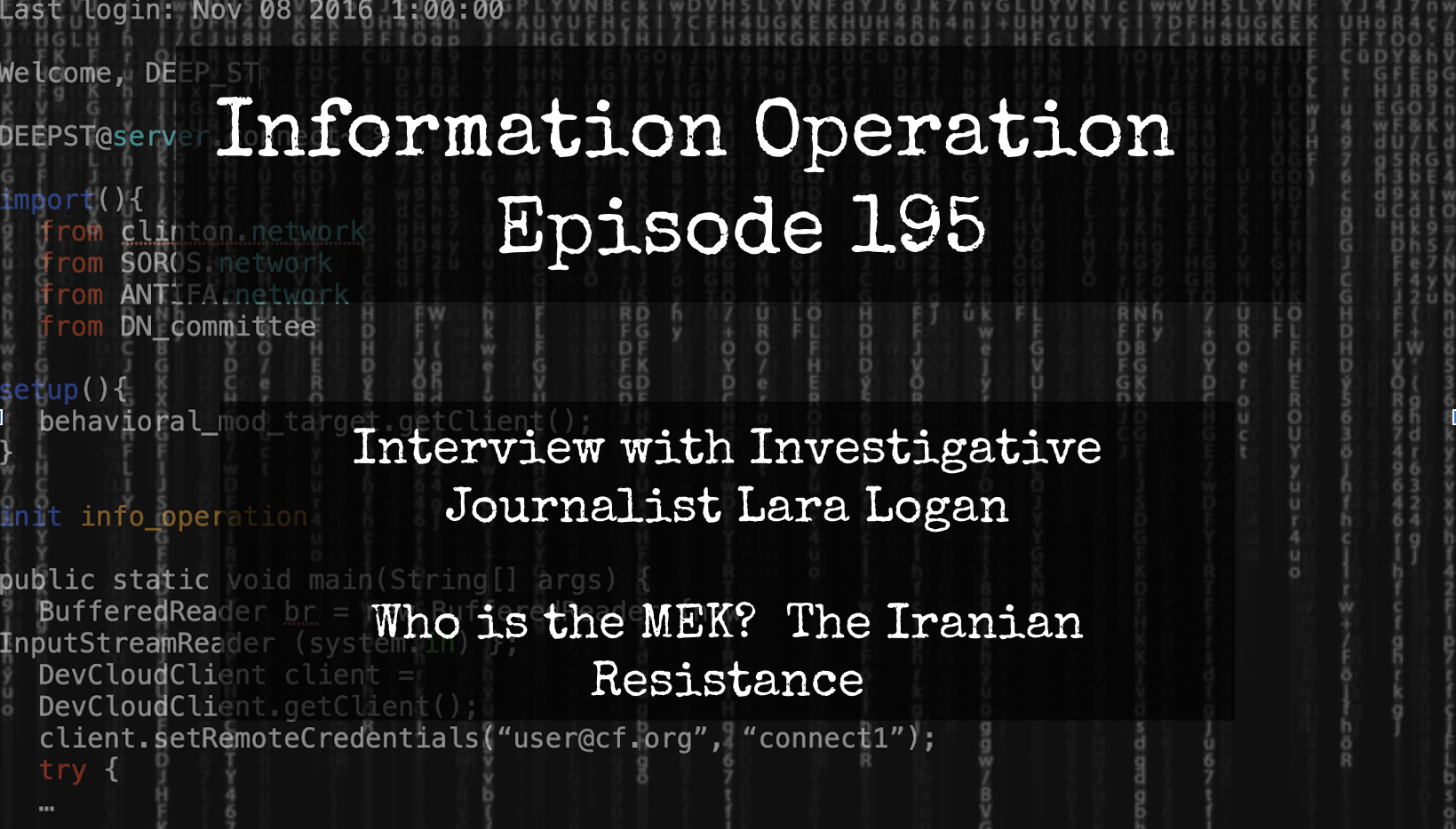 LIVE 8PM EST: Information Operation With Lara Logan On The MEK, The Iranian Resistance