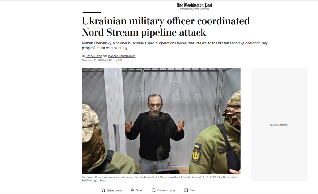 What game Is Washington Post Playing With FSB Agent Yermak And Nordstream?