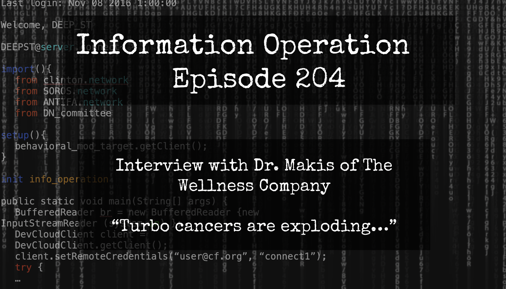 LIVE 7pm EST: IO Episode 204: Dr Makis - Turbo Cancers Are Exploding