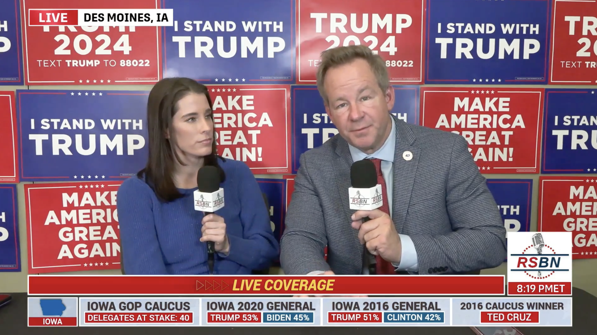 Election Night in Iowa LIVE with RSBN at the Trump Campaign Watch Party 