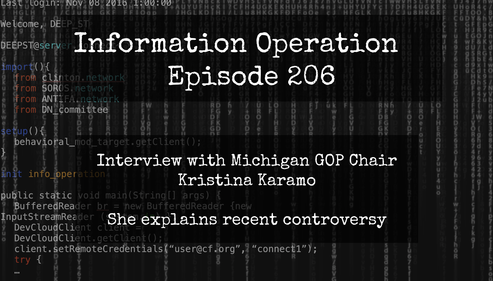 IO Episode 206 - Michigan GOP Chair Kristina Karamo 1/3/24
