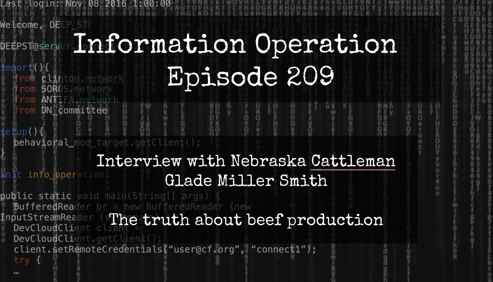 LIVE 7pm EST: IO Episode 209 - The Truth About Beef Production
