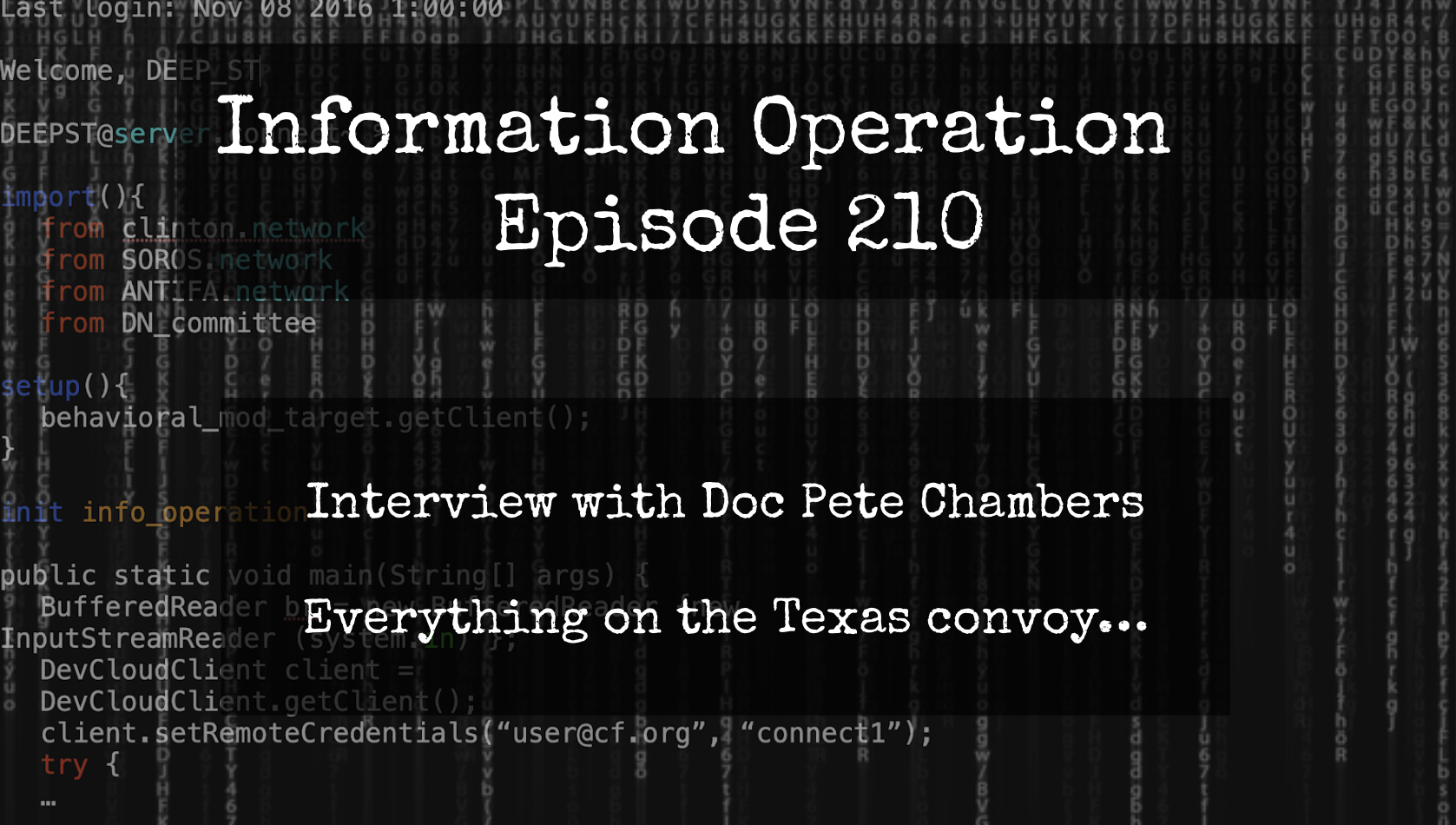 IO Episode 210 - TX Doc Pete Chambers - Everything About Texas Convoy