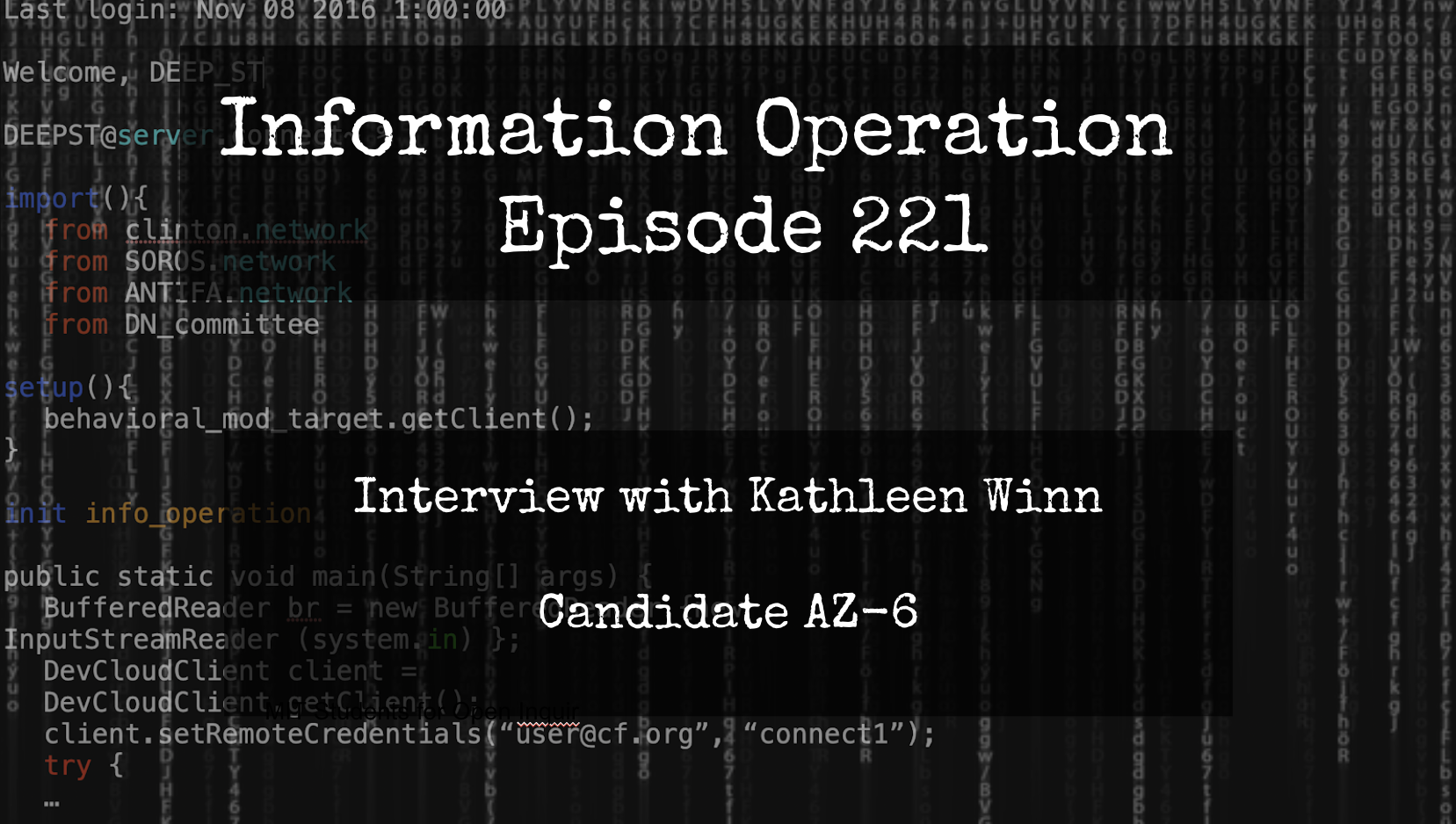LIVE 7pm EST: IO Episode 221, AZ-6 Candidate Kathleen Winn