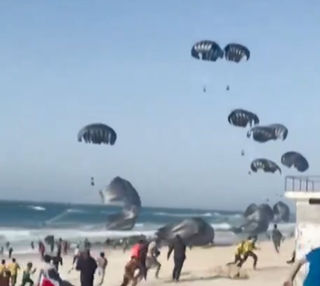 VIDEO: Gaza Man Throws Food Into Garbage Because Parachuted By U.S. Air Force