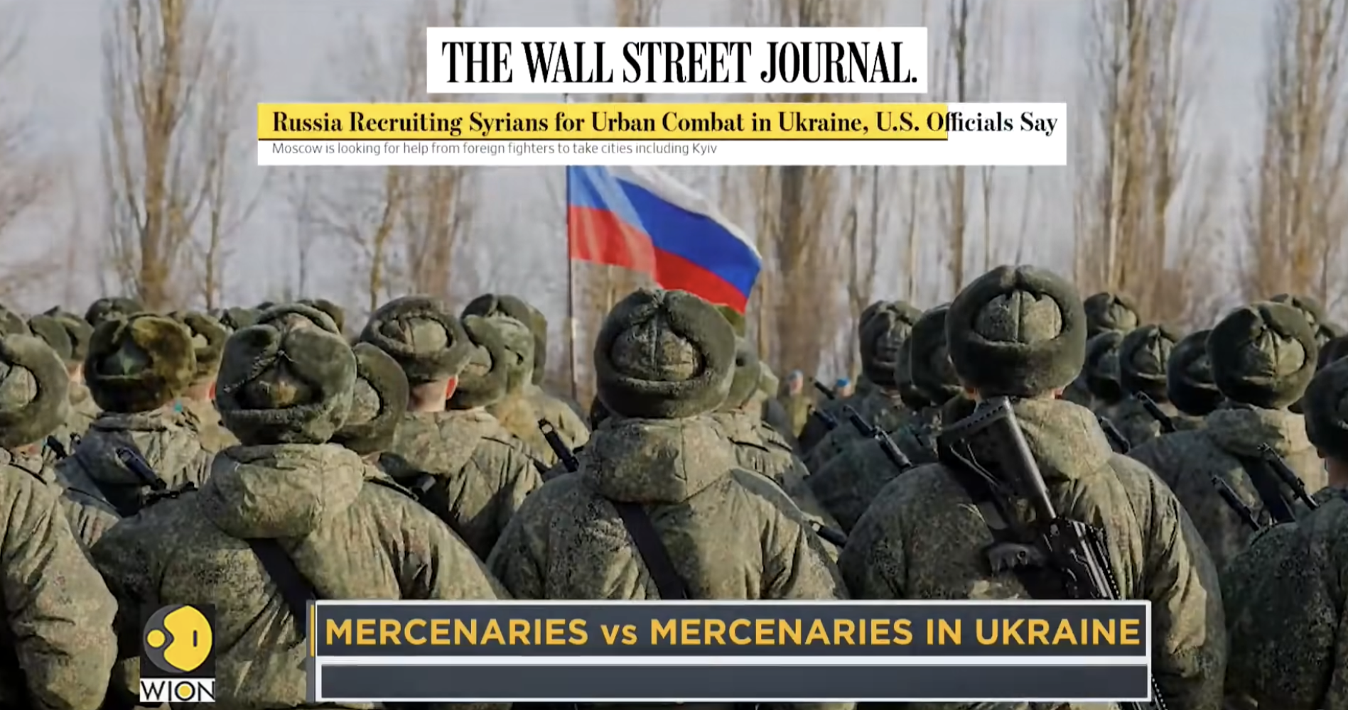 Russia Says Over 3100 Mainly U.S. Mercenaries Fighting In Ukraine