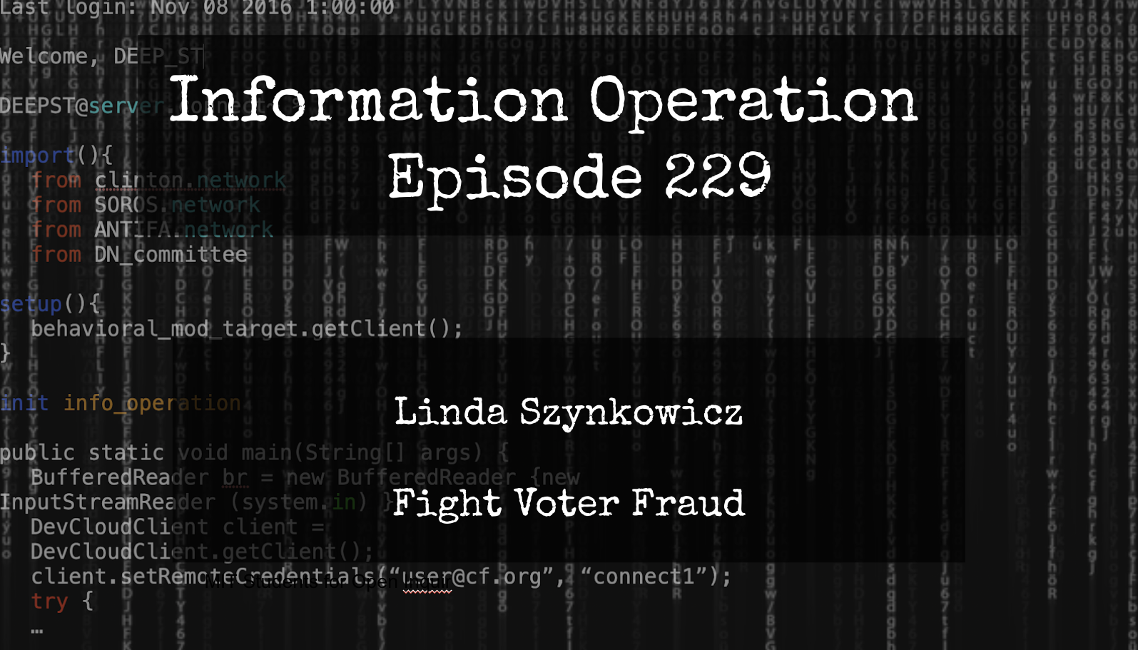 LIVE 4pm EST: IO Episode 229 - Linda Szynkowicz - Fight Voter Fraud
