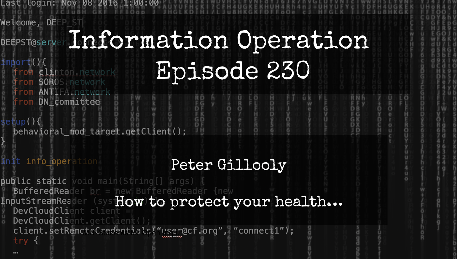LIVE 5pm EST: IO Episode 230 - Peter Gillooly - How To Protect Your Healthcare
