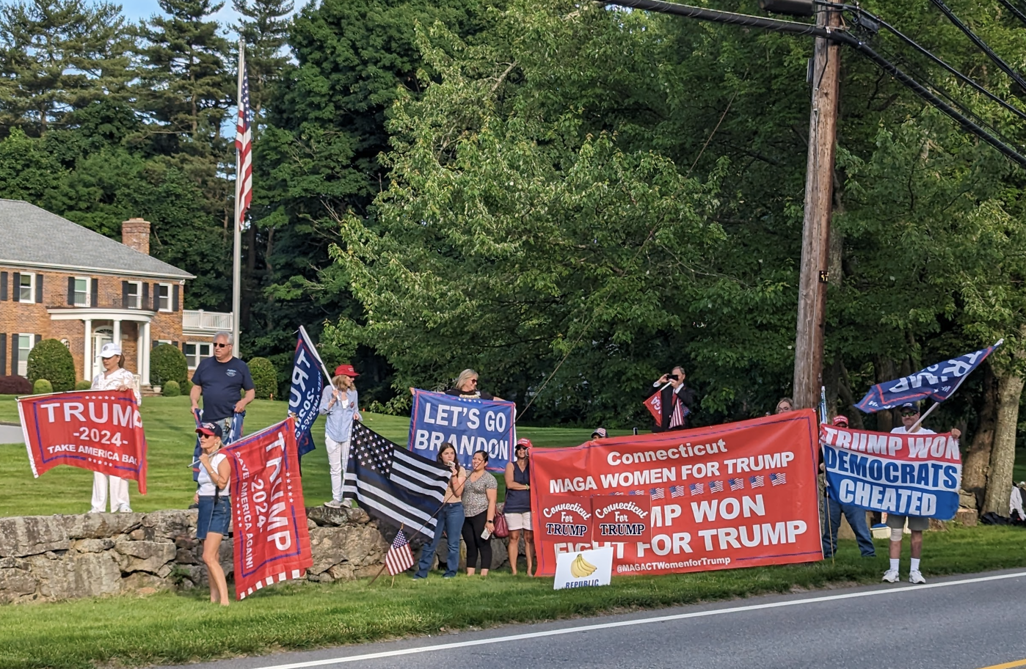 Biden Fundraiser In Greenwich Draws Peaceful Protest: First It Was MAGA, Then Pro-Palestine Protestors