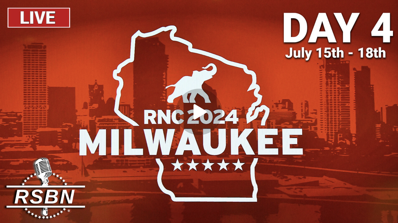LIVE: Day Four: 2024 Republican National Convention in Milwaukee, Wisconsin - 7/18/24