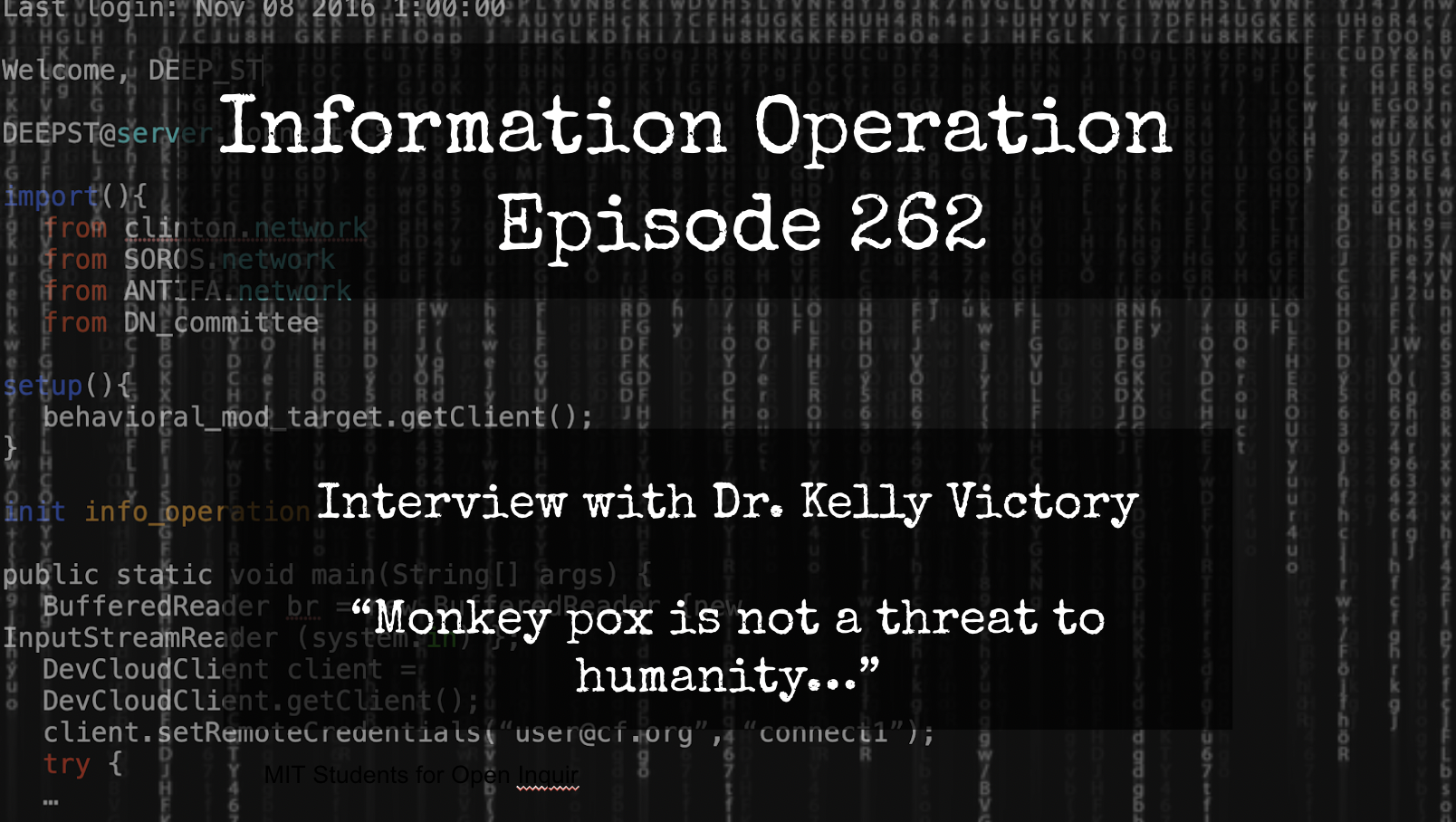 LIVE 6pm EST: Dr. Kelly Victory - Monkey Pox Isn't A Threat