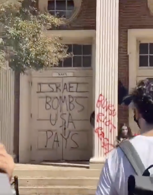 Anti-Israel Protesters Attack US Armed Forces At UNC, Raise Palestinian Flag At ROTC