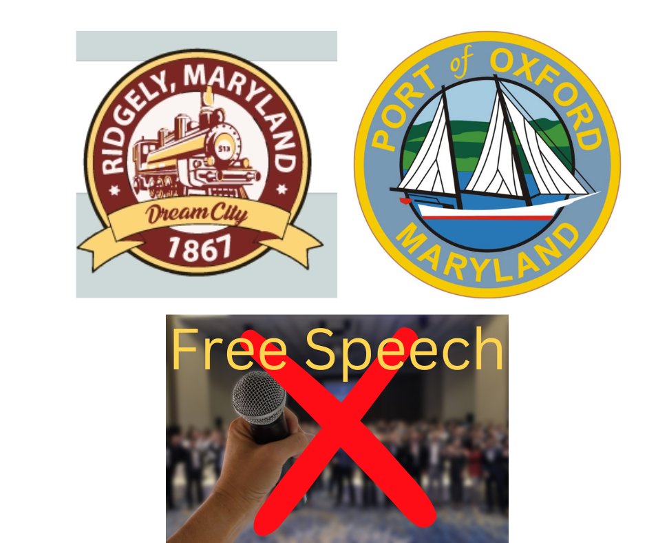 Two Maryland Eastern Shore Towns, Ridgely and Oxford, are experiencing a disturbing trend where those who want to govern their towns don't want to hear from those who pay the bills.