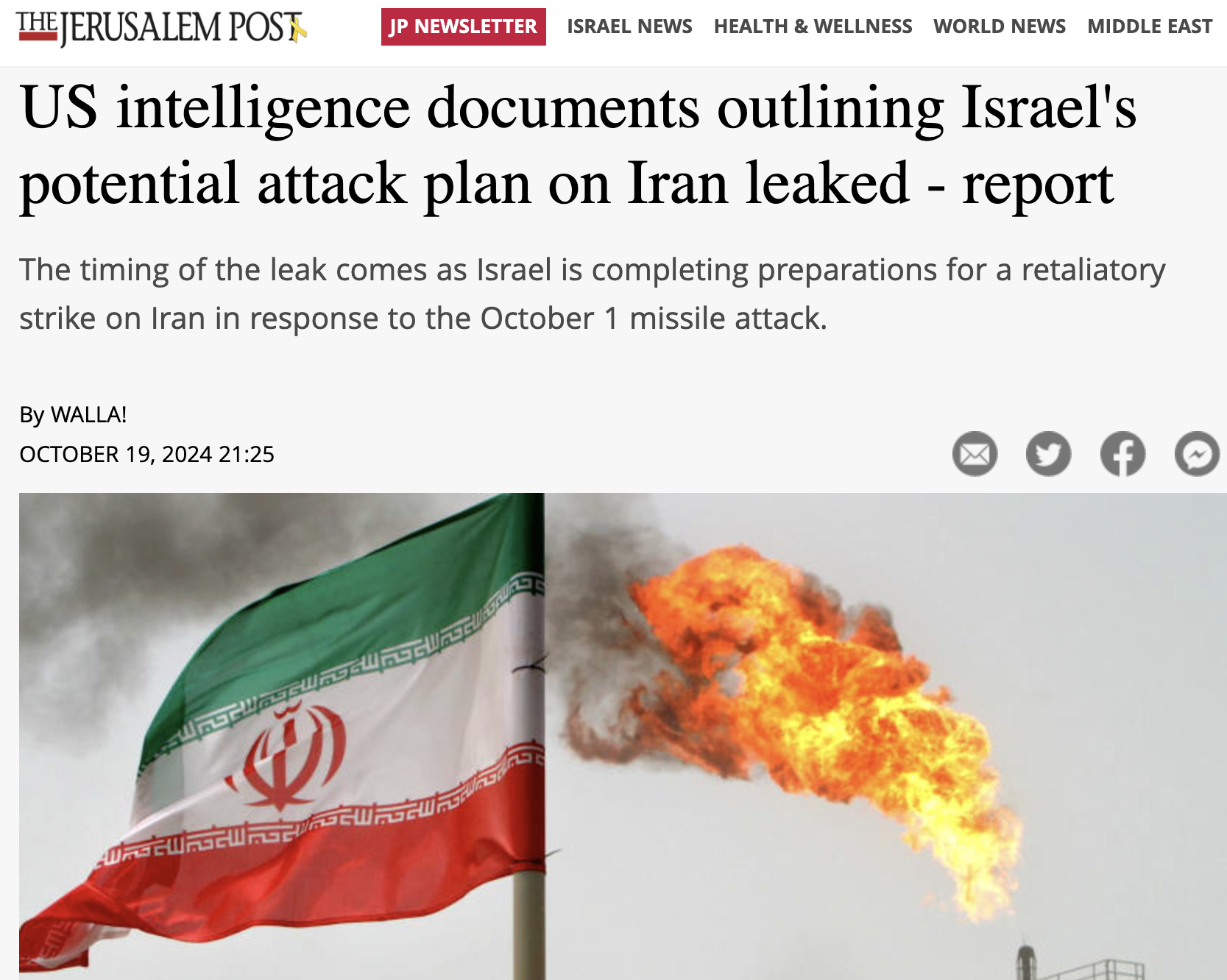 Biden Administration Leaks Israeli Attack Plans On Iran