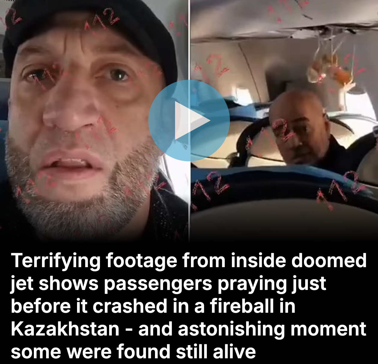 VIDEO: Seconds Before Death On Azeri Aircraft Crash As Passengers Pray